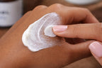 Leafia Skincare retinol and ceramides night cream spread on skin, showing lightweight texture and absorption