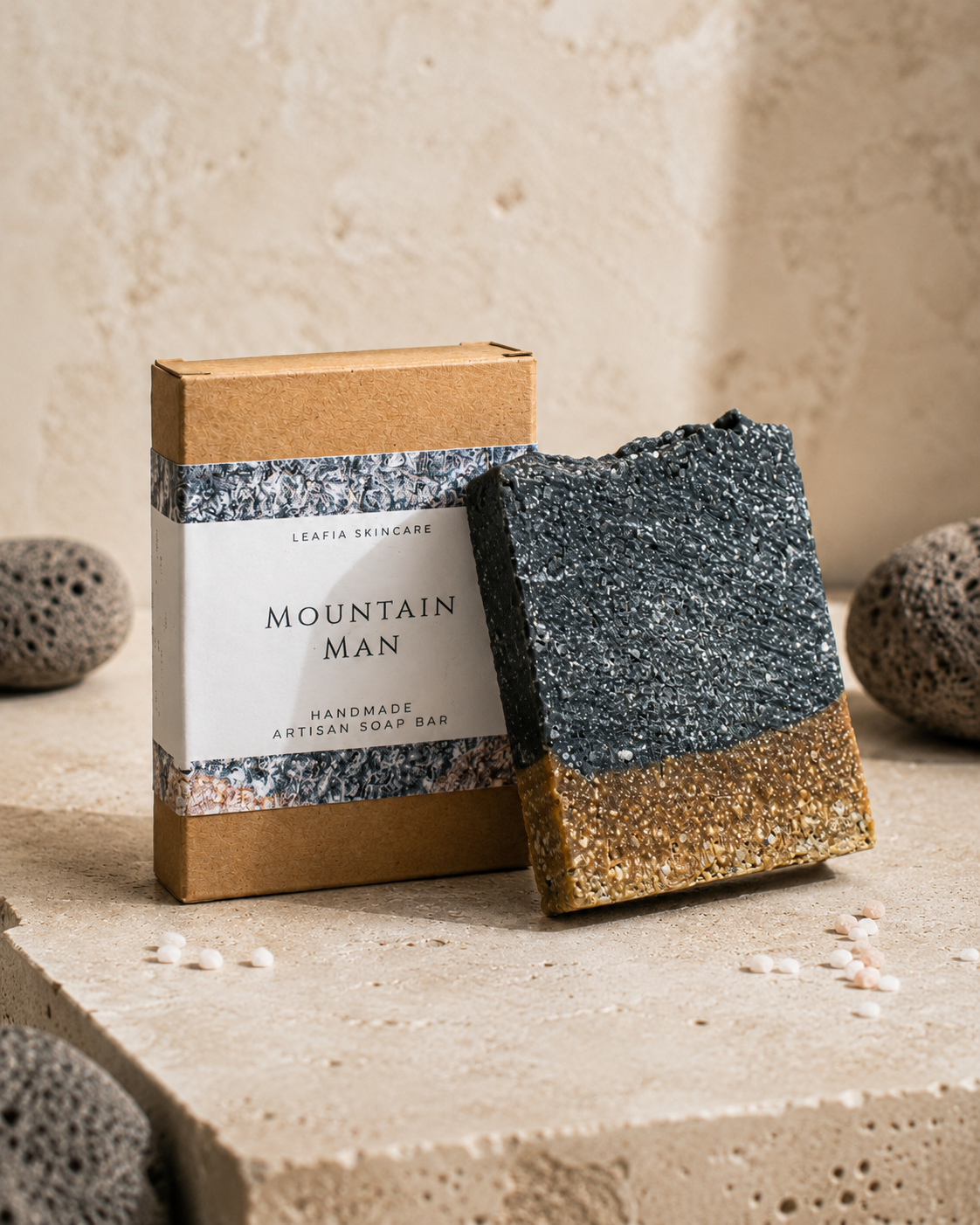 Mountain Man Soap Bar | Charcoal, Sea Salt & Cedarwood