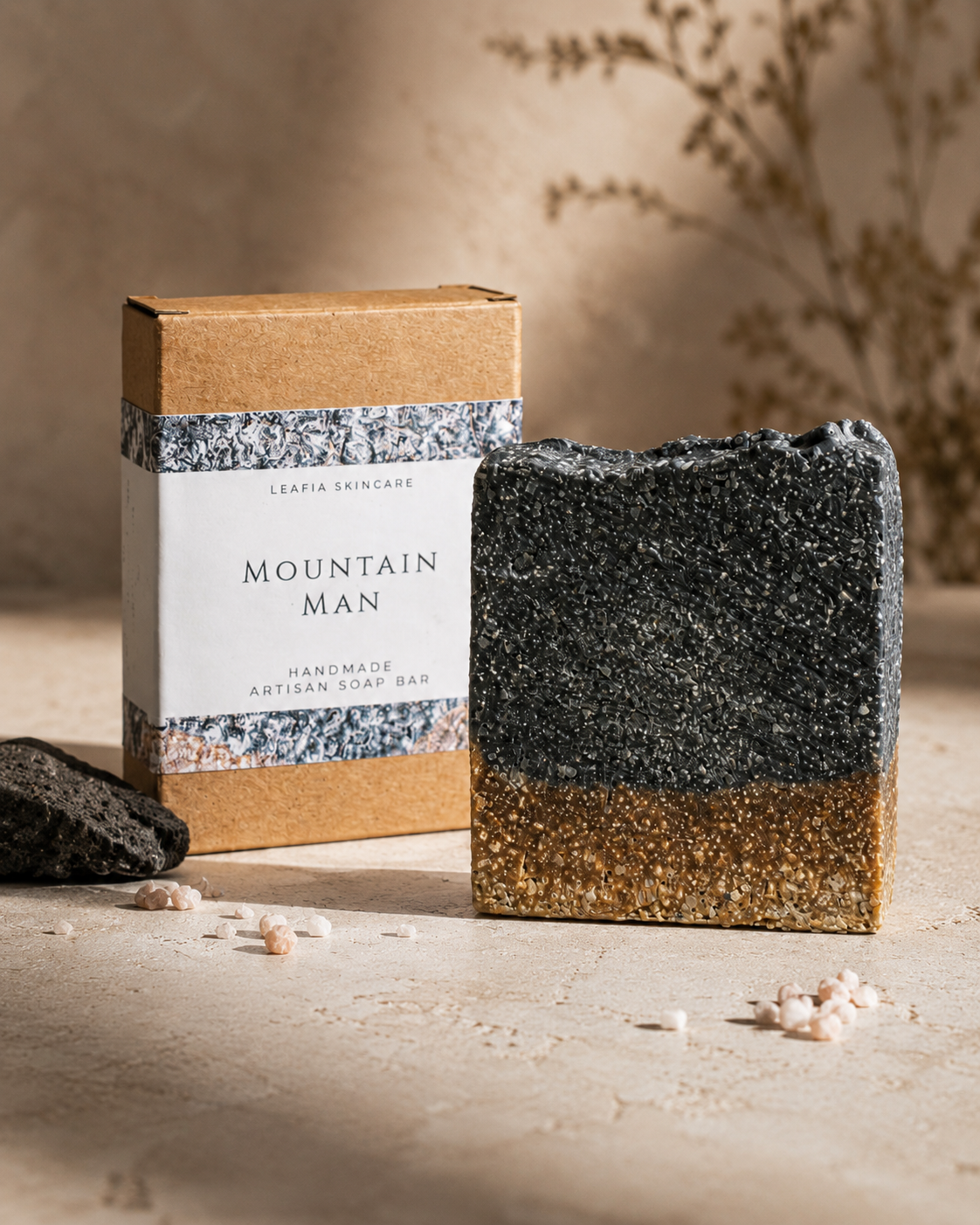 Mountain Man Soap Bar | Charcoal, Sea Salt & Cedarwood