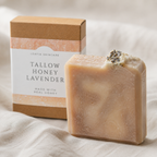 Grass Fed Tallow, Raw Honey & Lavender Soap