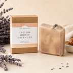 Grass Fed Tallow, Raw Honey & Lavender Soap